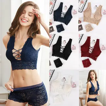 

Underwear Set Ladies Sexy Lace Bra Adjustable Bra and Panties Set One size