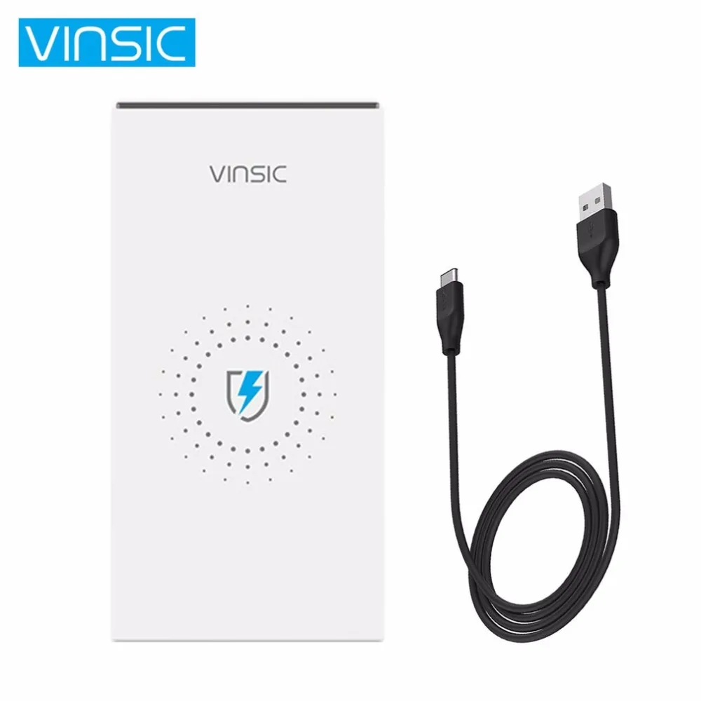 VINSIC 12000MAH Portable Qi Standard Wireless Fast Charger Dual USB External Power Bank Battery Charger for Smartphones VINSIC 12000MAH Portable Qi Standard Wireless Fast Charger Dual USB External Power Bank Battery Charger for Smartphones