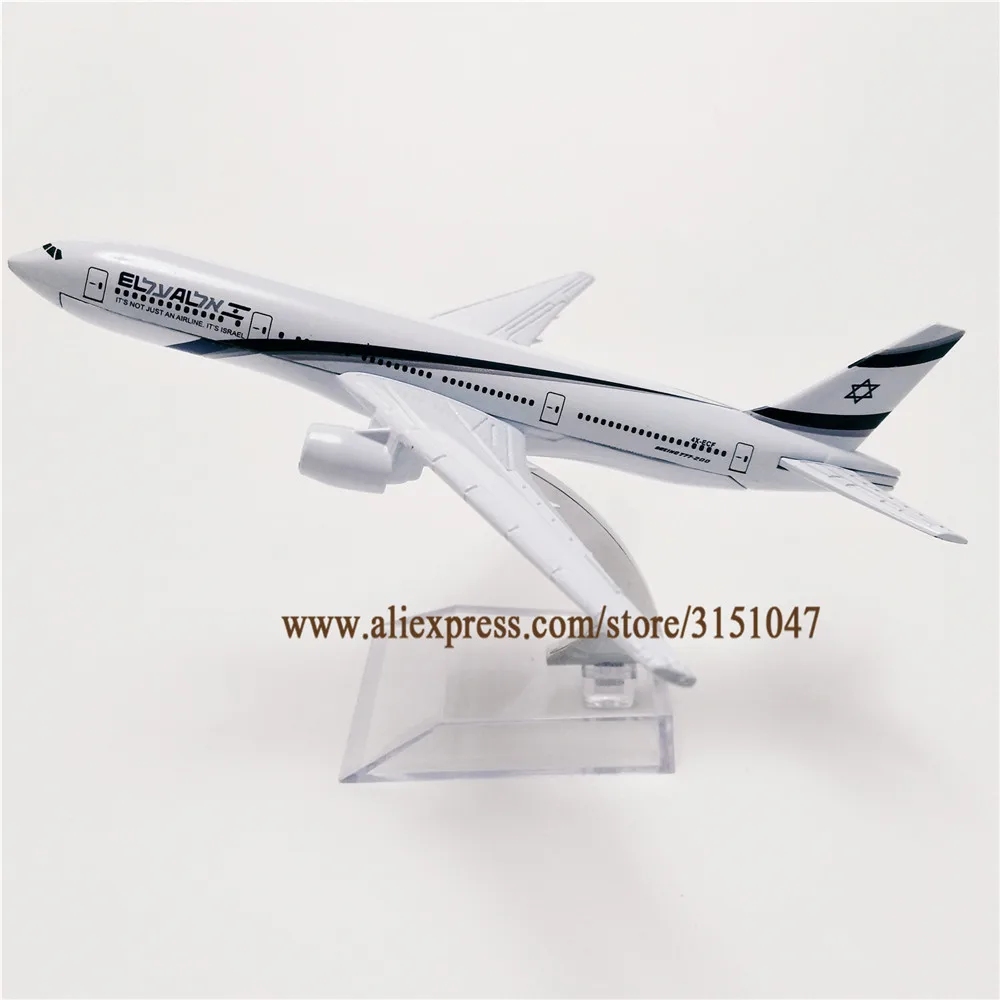 

16cm Metal Alloy Plane Model Air El Al Israel Airways Boeing 777 B777 Airlines Airplane Model w Stand Aircraft Gift