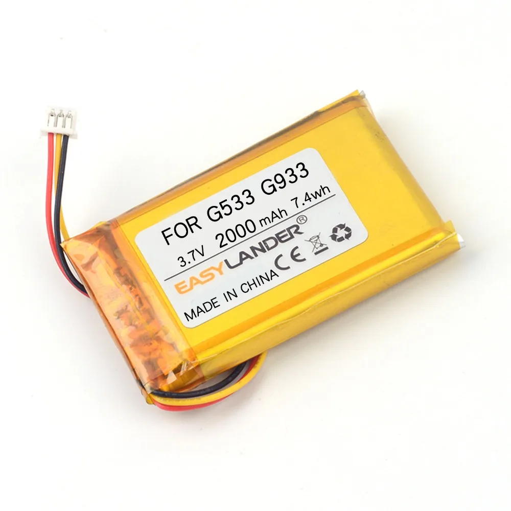 3.7v 2000mah Li Polymer Liion Battery For Mp3 Mp4 Dvr Toys Replacement