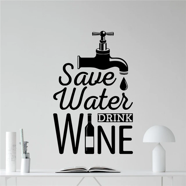 Special Price Save Water Drink Wine Kitchen Wall Sticker Home Decor Kitchen Living Room Decor Dining Room Wall Art X392 Special Price Save Water Drink Wine Kitchen Wall Sticker Home Decor Kitchen Living Room Decor Dining Room Wall Art X392