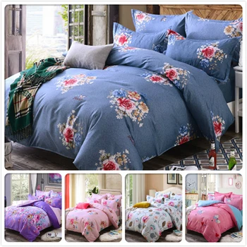 

New Classic Flower Pattern Duvet Cover Bed Linen 3/4 pcs piece Bedding Set 4/5/6 feet 1.5m 1.8m 2m Bedsheet King Queen Twin Size