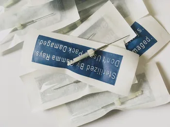 

Freeshipping 100Pcs 1R Dragon Machine Needle With 100Pcs 1R Needle Tips For Permanent Makeup Tattoo