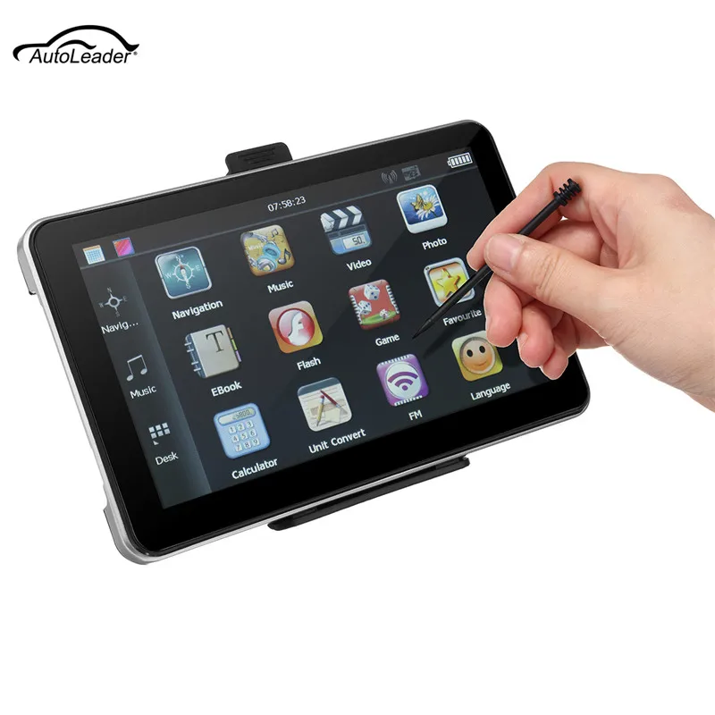 

Autoleader A Set 7 Inch 5V DC USB Port Screen Car Auto GPS Navigation MMC Slot Rechargeable Video Audio FM Mp3 Player E-book