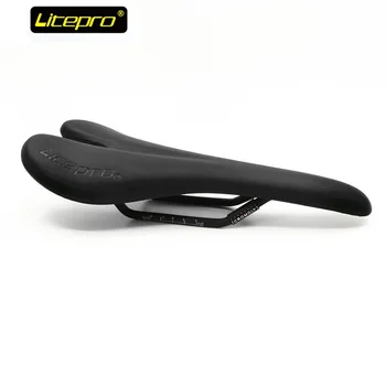 

LITEPRO Bicycle Saddle Comfortable Road Bicycle Folding Bike Double Bracket Inmitation Leather Saddle 28*13cm