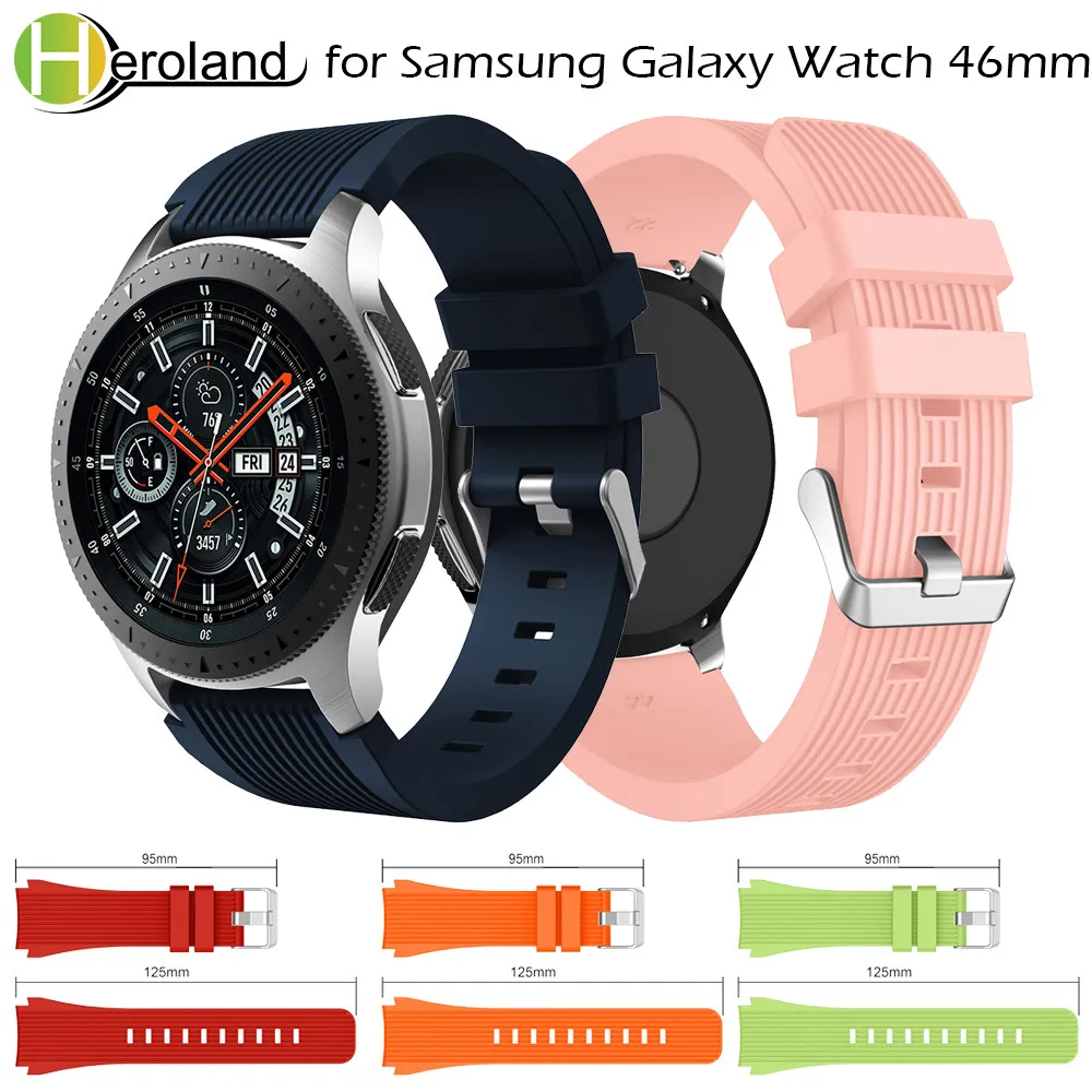

22mm strap for Samsung Galaxy Watch 46mm smart watch band for Samsung Gear S3 Classic /S3 Frontier Replacemet Silicone 2018 new