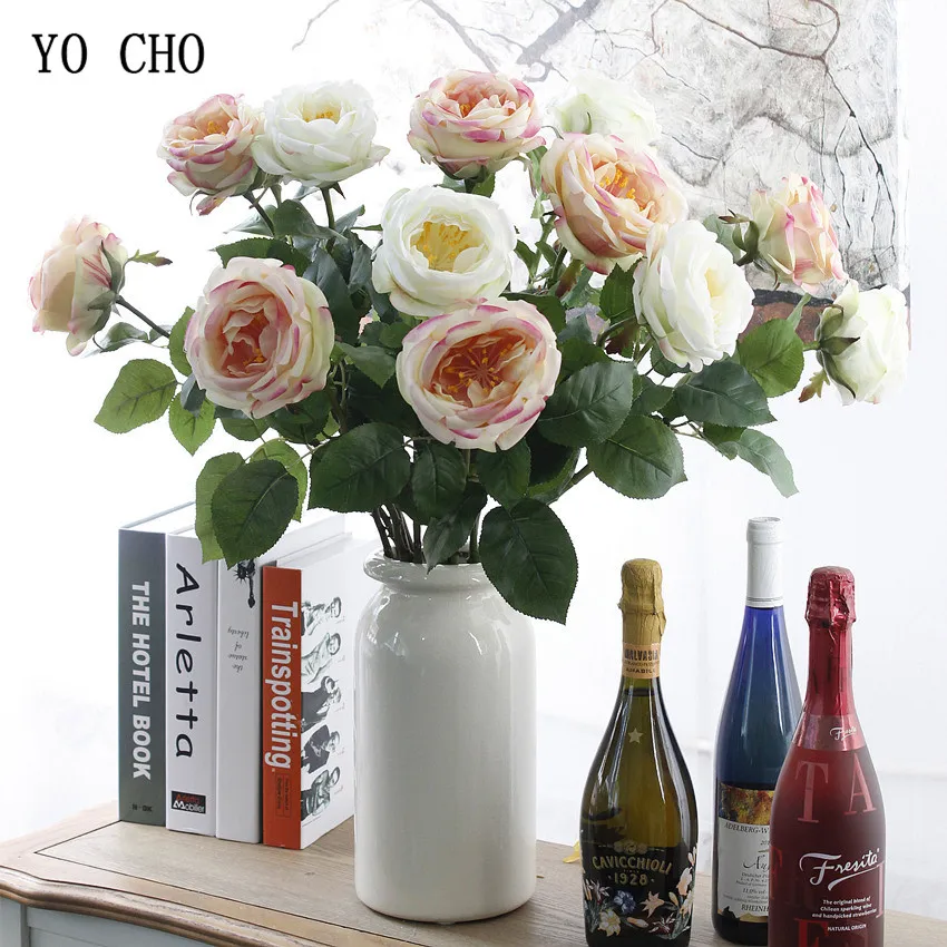 roses artificial flower fake flower silk peonies  (11)