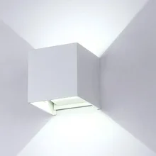 IP65 водонепроницаемый ourdoor 7 Вт светодиодный настенный светильник современный алюминиевый регулируемый поверхностный кубик светодиодный сад крыльцо свет