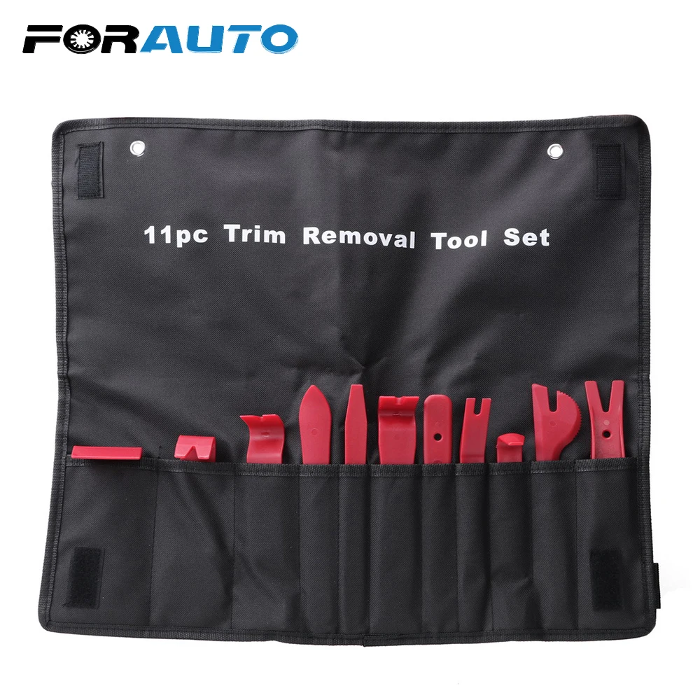 FORAUTO 11pcs/set Nylon Storage Bag Trim Removal Tool Set Auto