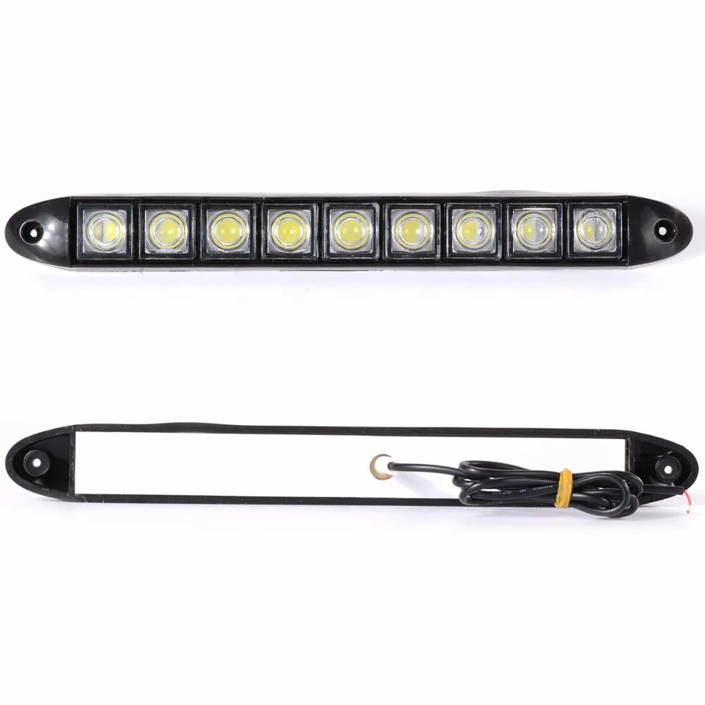 Raoping 2pcs Car DRL 9LED Flexible Silicone Daytime Running Light Kit Fog Lamp Day Driving Daylight Waterproof Super Bright Led