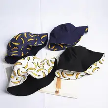 Банан с фруктовым принтом Панама для рыбака шляпа Открытый Дорожная шляпа шляпы от солнца для мужчин и женщин 269