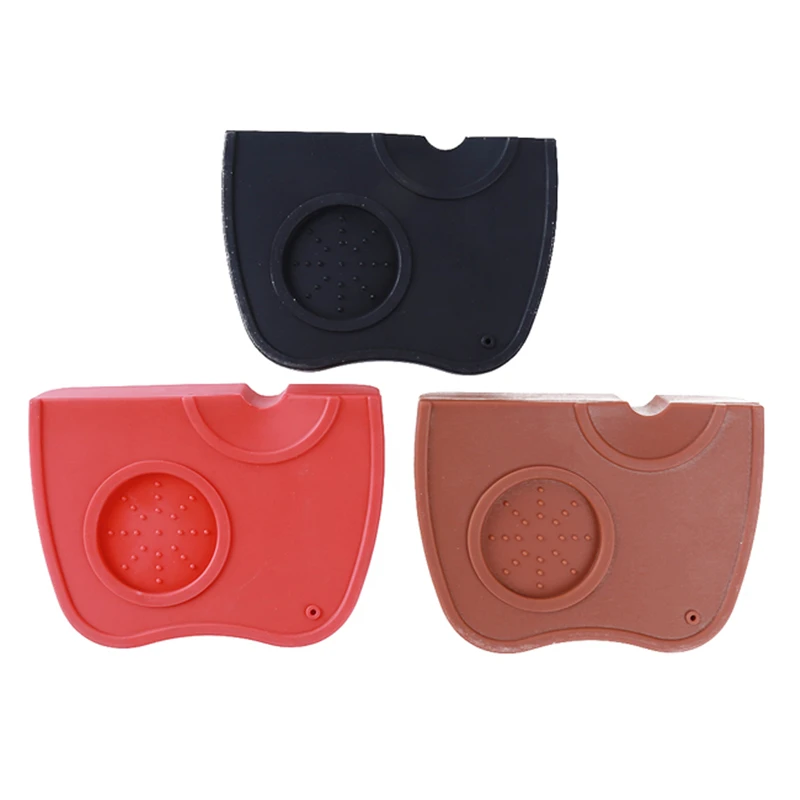 

3 Colors Manual Coffee Espresso Corner Mat Latte Art Pen Tamper Holder Silicone Pad Tamping Mat Home Coffee Accessories