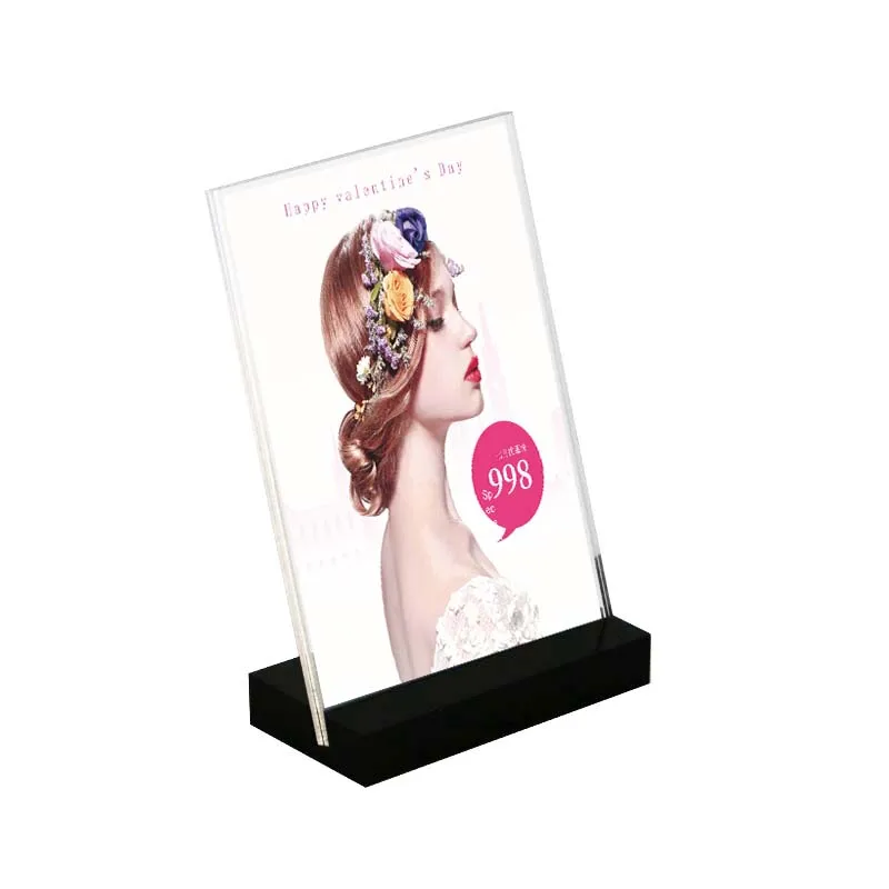 

150x100m Desk Sign Display Holder paper Name Card Frame Acrylic Label Holder small price tag display desk sign holder photo rack