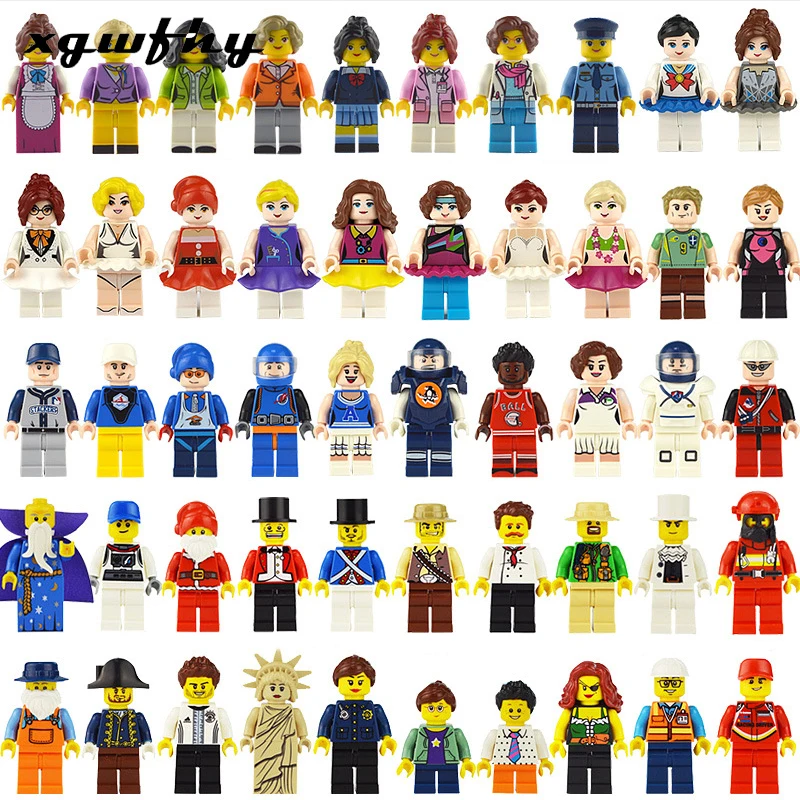 12 человек серии профессиональные строительные блоки мини-фигурки 3D Детские игрушки сделай сам для мальчиков и девочек Детские Рождественские подарки JM227