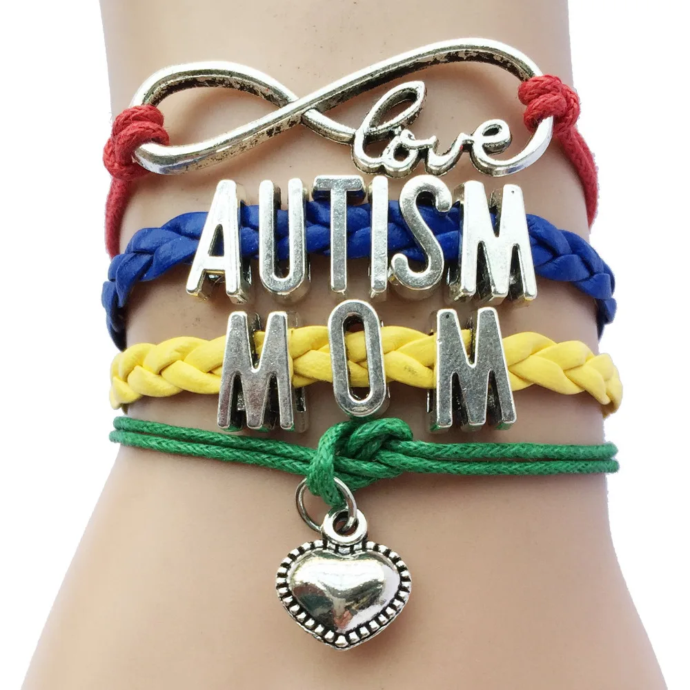 Autism Mom Bangle Bracelet for Women Awareness 