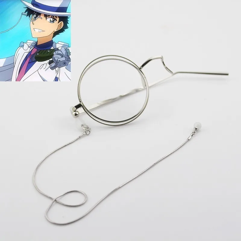 

For Anime Detective Conan Kaitou Kiddo Cosplay Glasses Lolita Photography Prop Kid the Phantom Thief Glasses Eyewear