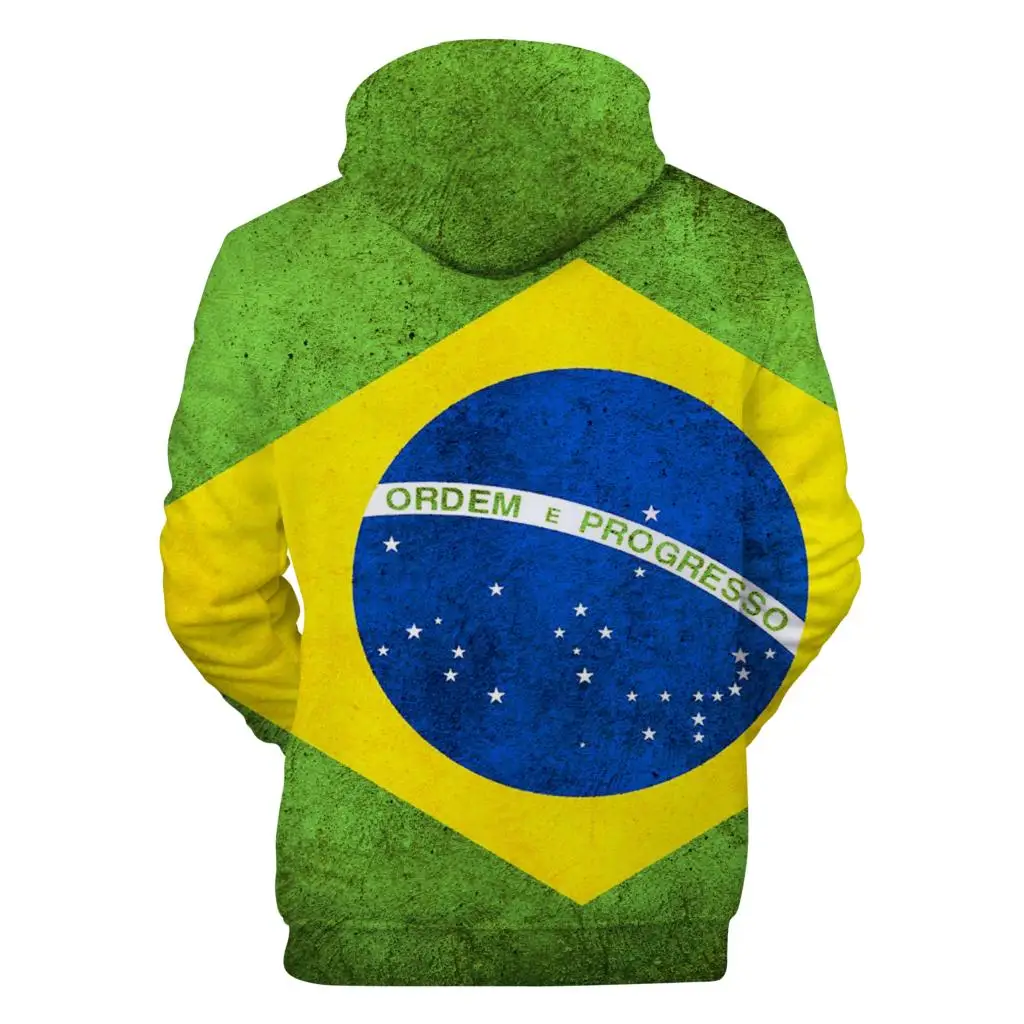  Aikooki Brazil National Flag 3D Hoodies Men/women Fashion Harajuku 3D Print Brazil National Flag Me