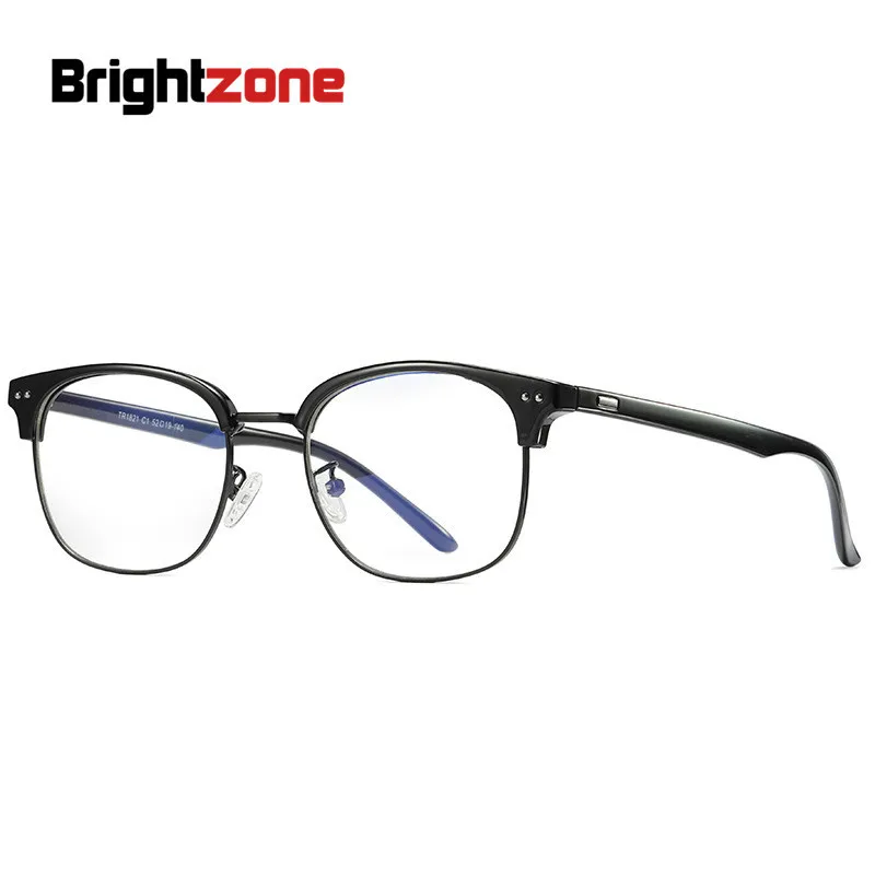 

Brightzone Myopia Spectacle Brands Frame Men TR90 Anti Blue Light Vintage Retro Glasses Optical Eyeglasses Round Women Rims New