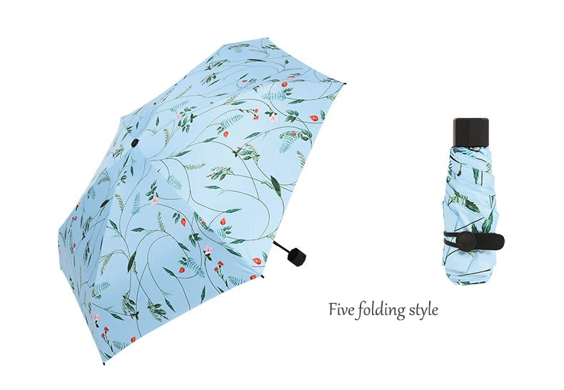 Модные женские складные зонтики Солнце Дождь женский карманный зонтик от солнца солнцезащитный крем леди принцесса зонтики с принтами цветов Paraguas анти УФ