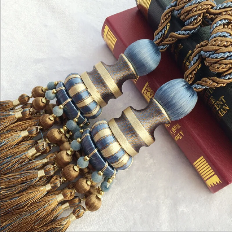 High Quality Curtain Accessories Wood Bead Ball Tassel Hanging Ball