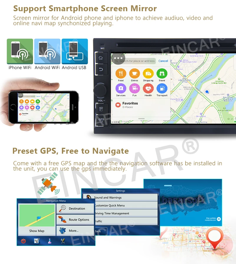 Cheap 2GB RAM 6.2" Android 6.0 Car DVD Player Radio Stereo GPS Navi 3G WIFI OBD2 DAB+ 3