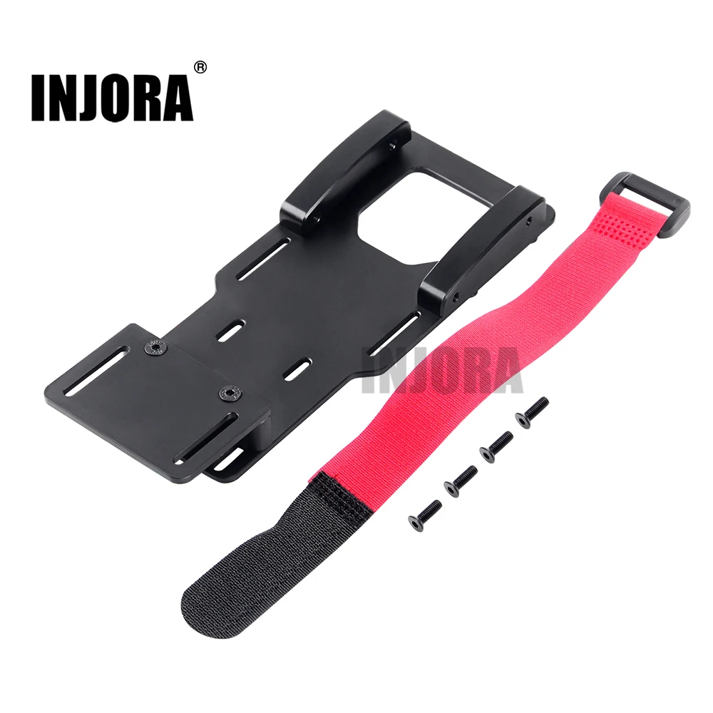 Goede INJORA RC Auto Metalen Lage Zwaartepunt Batterij Montageplaat met Tie voor 1 10 RC Crawler Auto Axiale SCX10 II 90046 90047