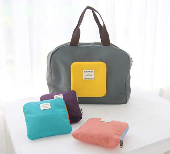 

1PCS Folding Travel Folding Large Capacity Luggage Bag Candy Colors Portable Women's Tote Duffle Bag Clothing Bags