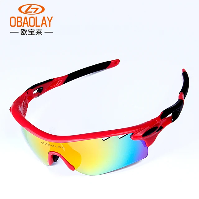 Special Price OBAOLAY 2016 New Outdoor Sport Polarized TR-90 MTB Cycling Eyewear Glasses 5 Lens OBL-LDROCK