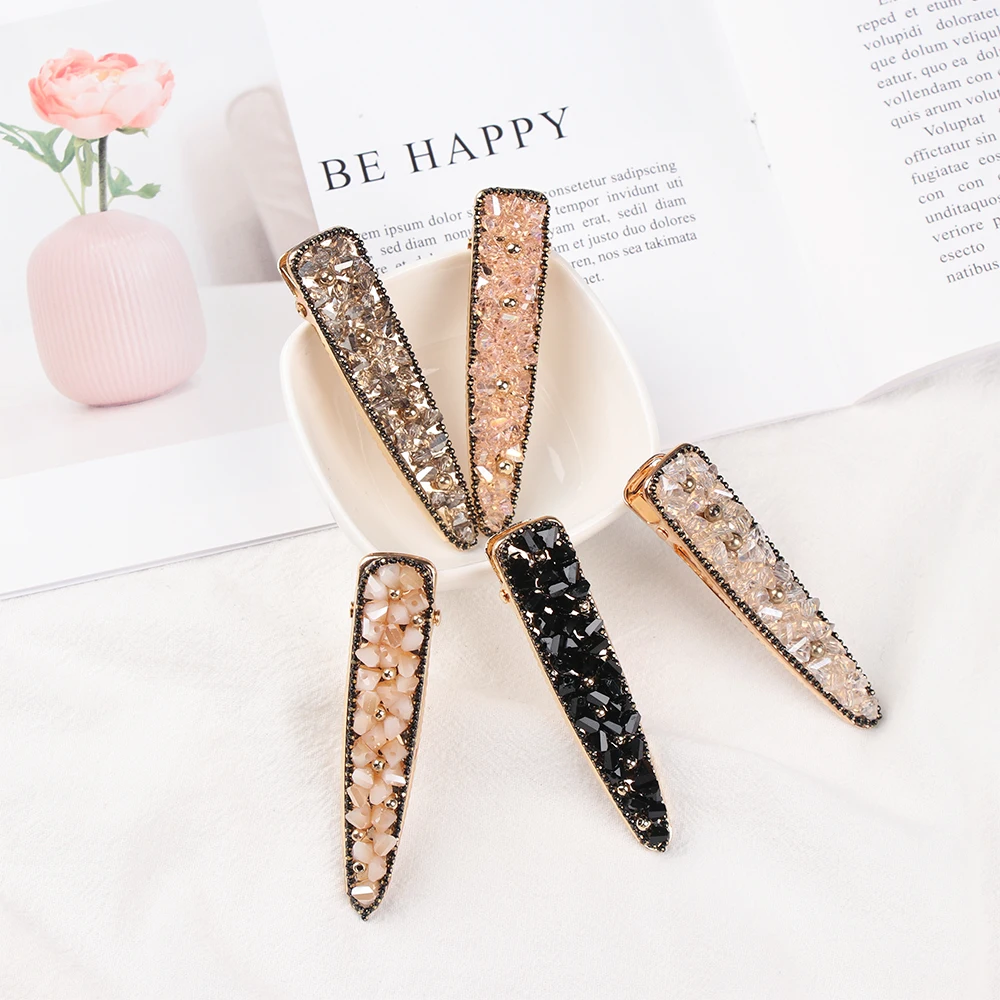 

1 Pcs Woman Rhinestone Hairpins Girls Alloy Hair Clip Femme Barrettes Ornaments Pearl Tiara Hairgrip Headwear
