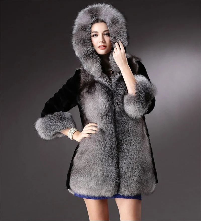 2017 Luxury Faux Fur Women's Jackets Winter Warm Jacket ...