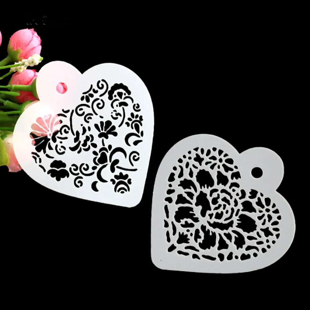 

2pcs Plastic Printing DIY Fondant Cookies Cake Decoration Mold Flower Cutter Decor Tool Mould Bakeware Stencil Decoration Tool