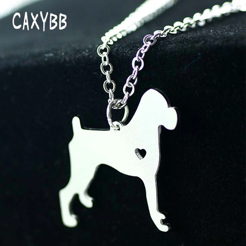 Fashion Silver stainless steel Necklace Choker Pendant Animal Dogs Breed Charm Pet Necklaces 