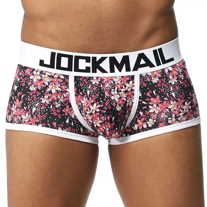 JOCKMAIL, сексуальные мужские хлопковые трусы, боксеры, мужское нижнее белье, одноцветные мужские шорты, дышащее нижнее белье, полосатые боксеры шорты, мужские боксеры - Цвет: 12