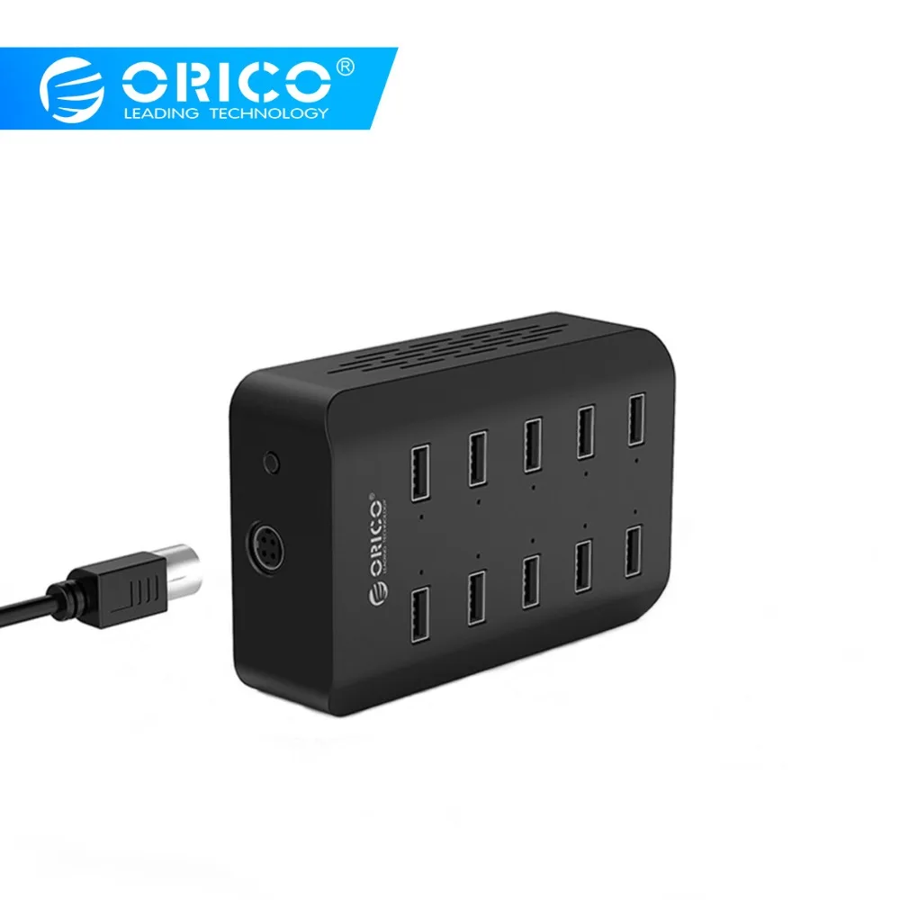 

ORICO 10 Ports Desktop Charging Station for Mobile Phone 5V2.4A*10 Ports Charger Adapter for Phone Tablet