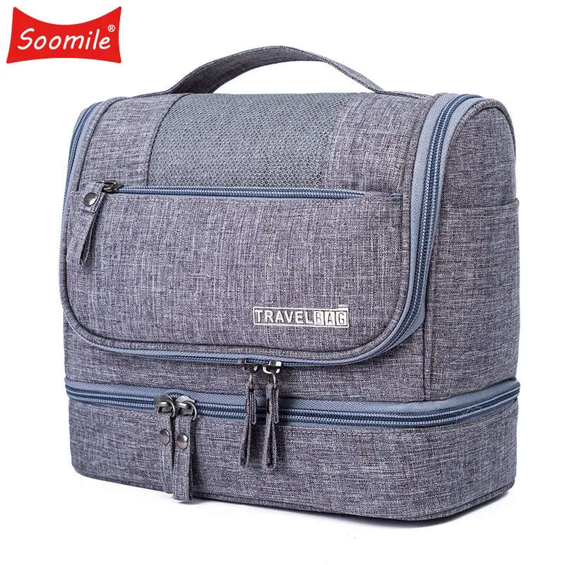 Soomile 2018 جديد السفر حقيبة مستحضرات التجميل شنقا المكياج أكياس للماء الرجال النساء المحمولة إمدادات غسيل تخزين أكياس حقيبة