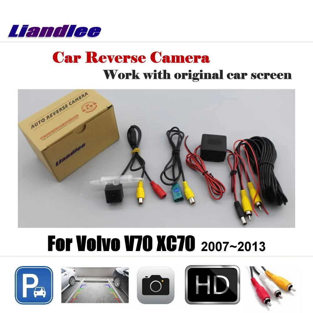 Liandlee для Volvo V70 XC70 2007~ 2013 дисплей/Автомобильная камера заднего вида реверсивная парковочная камера