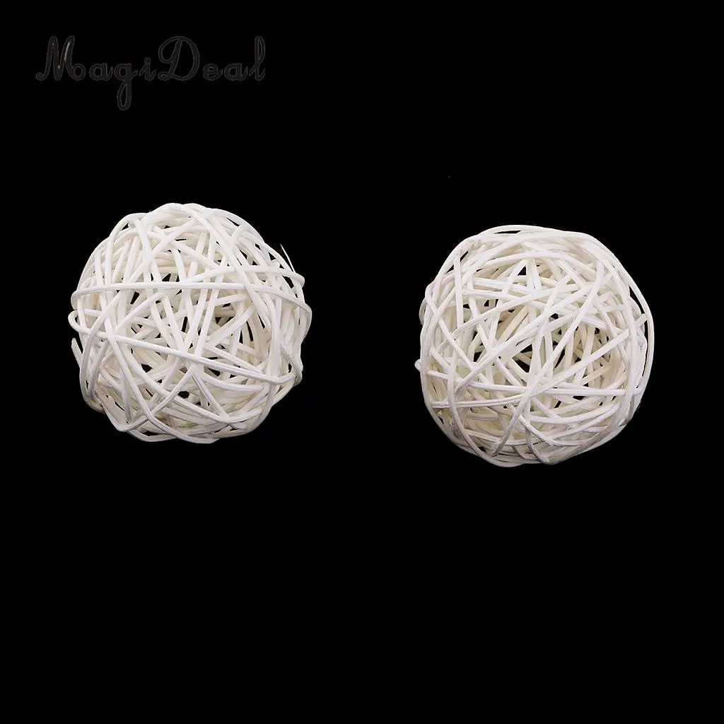 21pcs mixed sizes Wicker Rattan Balls, Christmas/Birthday&Home Wedding Party Decorations DIY Ornaments Rattan Ball Kids Toys