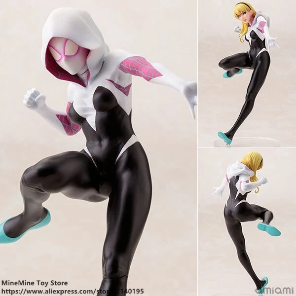 

ZXZ Marvel Avengers Spiderman Gwen 22cm Action Figure Anime Mini Decoration PVC Collection Figurine Toy model for children