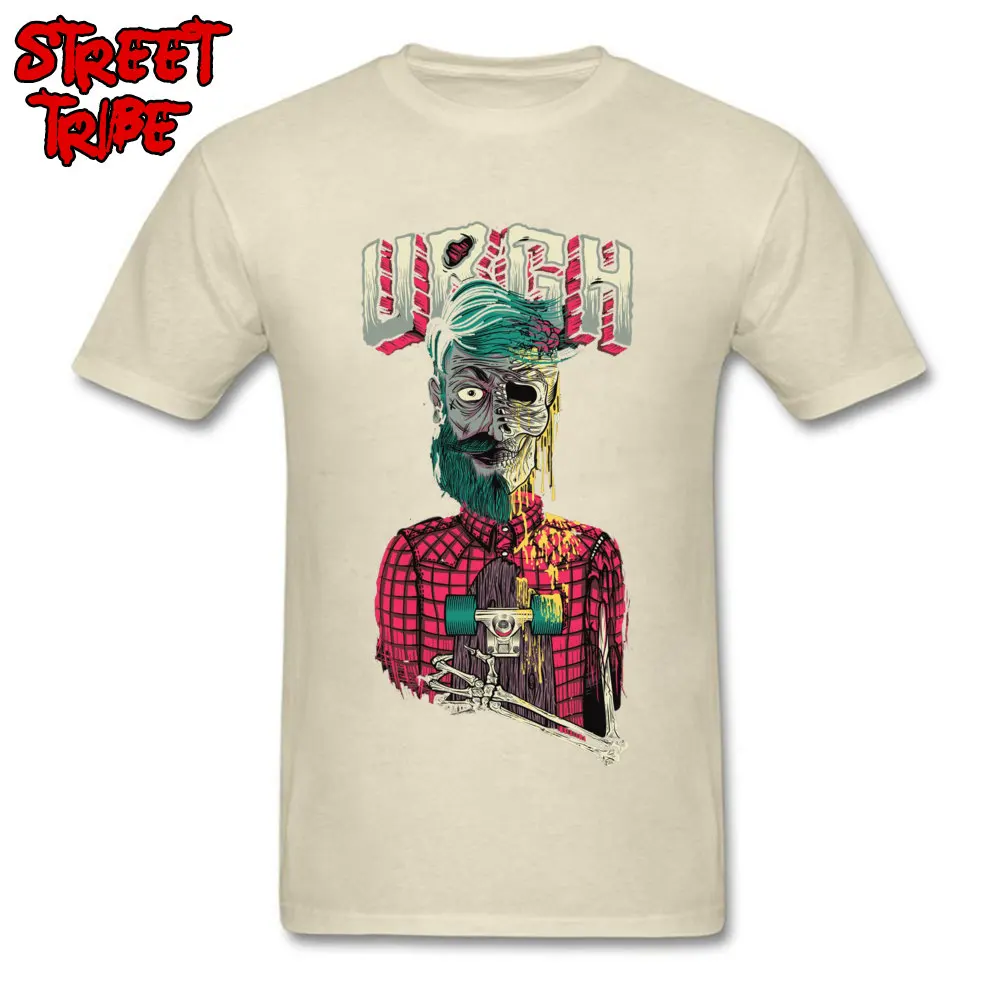 Brand New cartoon rock music skull rock829yy Tshirts O Neck 100% Cotton Mens Tops Shirts Short Sleeve ostern Day Tee Shirt cartoon rock music skull rock829yy beige