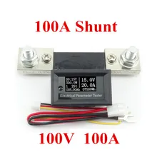 Digital Voltmeter Ammeter DC 100V/100A Voltage current electrical Meter Tester + 100A 75mv Shunt Resistor 40% off