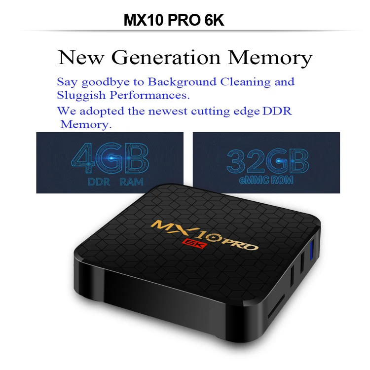 Good quality Quad Core TV Box MX10 Pro H6 4G RAM 64G ROM Android9.0 MX 10 Pro Media Player Smart TV Box
