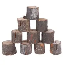 10Pcs/lot Wooden Stump Card Holder Wedding Party Decoration Place Card Holder Stand Number Office Desk Wood Menu Photo Clips
