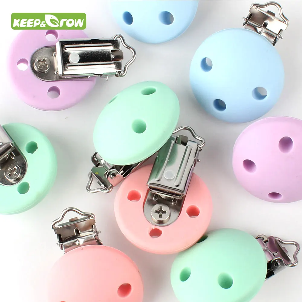 Silicone Teething Toy Pacifier Clip Chain Dummy Holder Baby Nipple Clasps