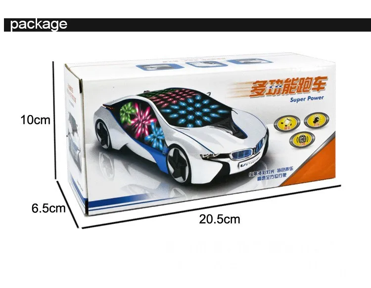 3D мигающий электрический автомобиль игрушка с подсветкой детский подарок модели автомобилей и звук идет вокруг и изменяет направления на контакт