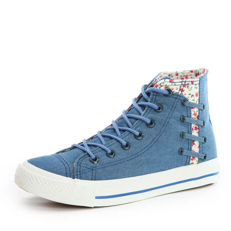 

Basket Femme 2019 Lace Up High Top Sneakers Women Casual Shoes Female Summer Denim Canvas Shoes Ladies Sneakers Trainers Women