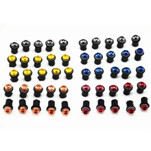 Universal 10pcs font b Motorcycle b font M5 5mm font b Windscreen b font Windshield Bolts