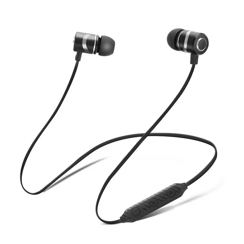 Bluetooth наушники беспроводные с микрофоном магнитные в ухо музыкальные стерео