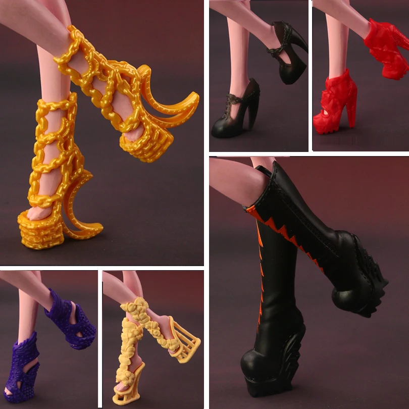 2018 Fashion long boots shoes For Monster High Doll Lovely Orignal