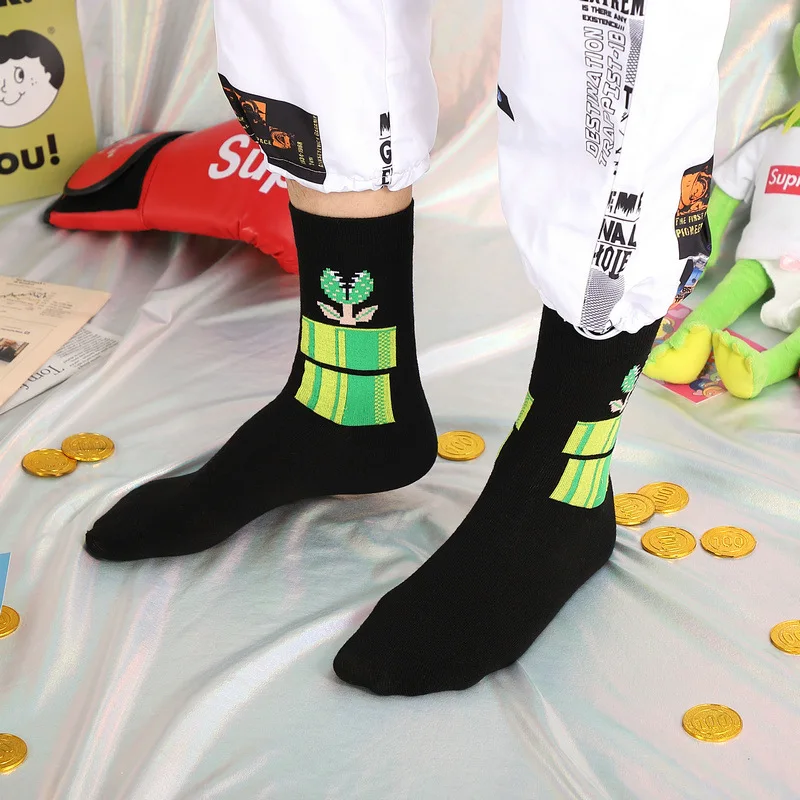 Neue-Baumwolle-m-nner-frauen-Crew-Socken-Lustige-Harajuku-Nette-Neuheit-Cartoon-sloth-Super-Mario-Weihnachten(1)