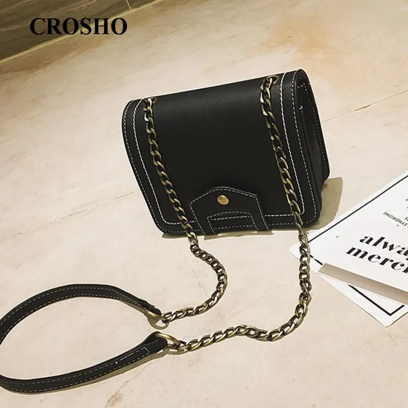 

CROSHO Single Shoulder Bag Crossbody Bag Simple Mini Chain Small Square Bag Thread